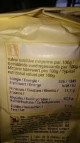 voedingswaarde bloem